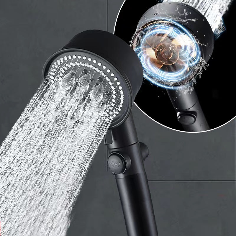 Five-color Wind Turbine Shower Head 56 Speed Water Silicone Shower Head